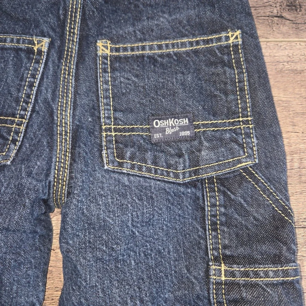 OshKosh Bgosh Kids 4T Dark Wash Cotton Carpenter Jeans Utility Denim Pants